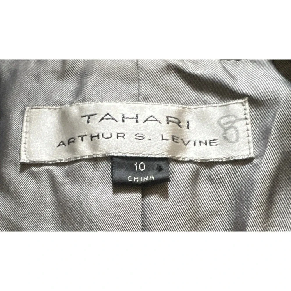 Tahari Arthur S. Levine Women's Black One-Button Blazer, Lined, Size 14